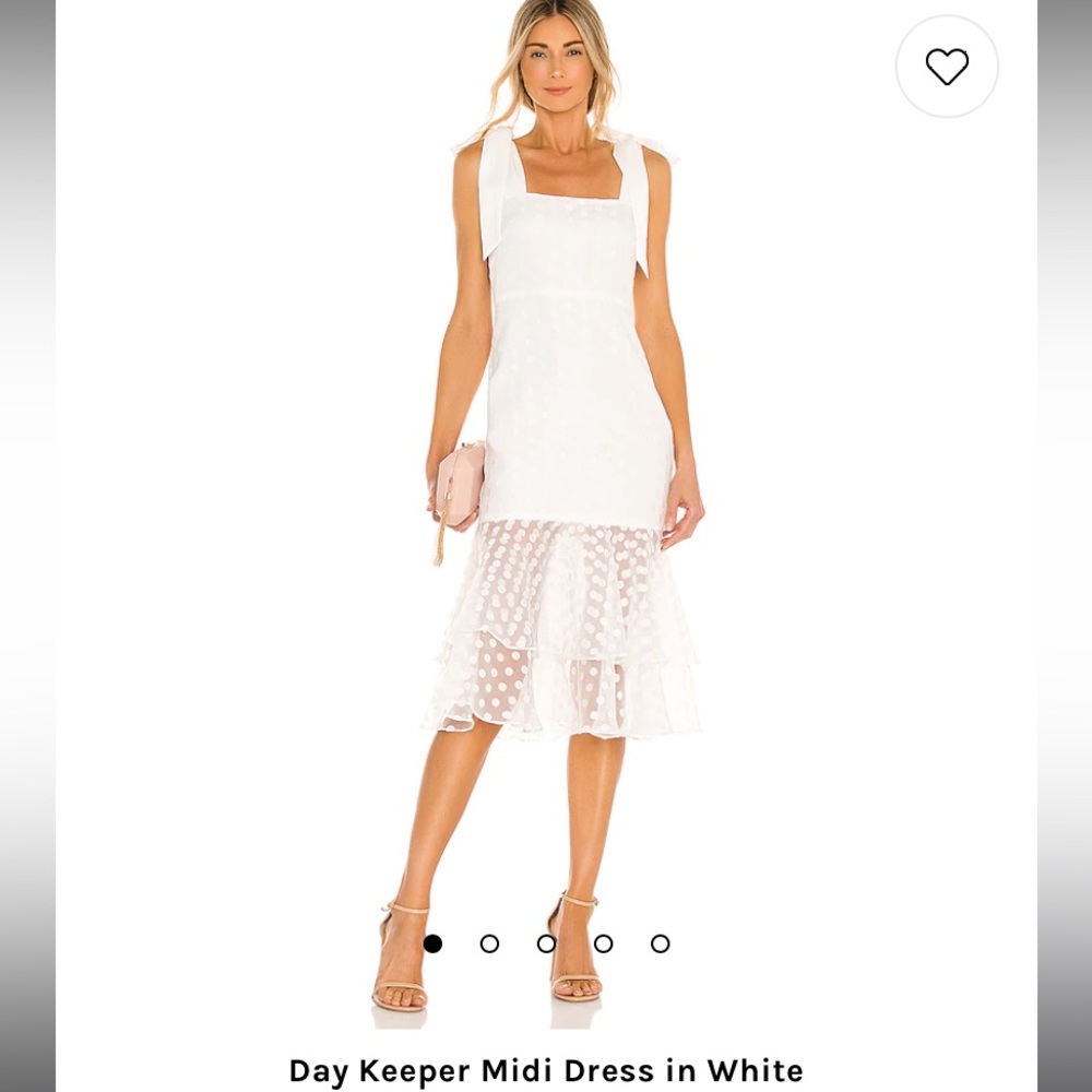 Day Keeper Midi Dress in White